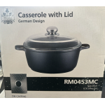 MARBLE CERAMIC 28CM CASSEROLE  WITH GLASS LID NON STICK  6.5 LITRE  WAS $99.95 NOW $69.95